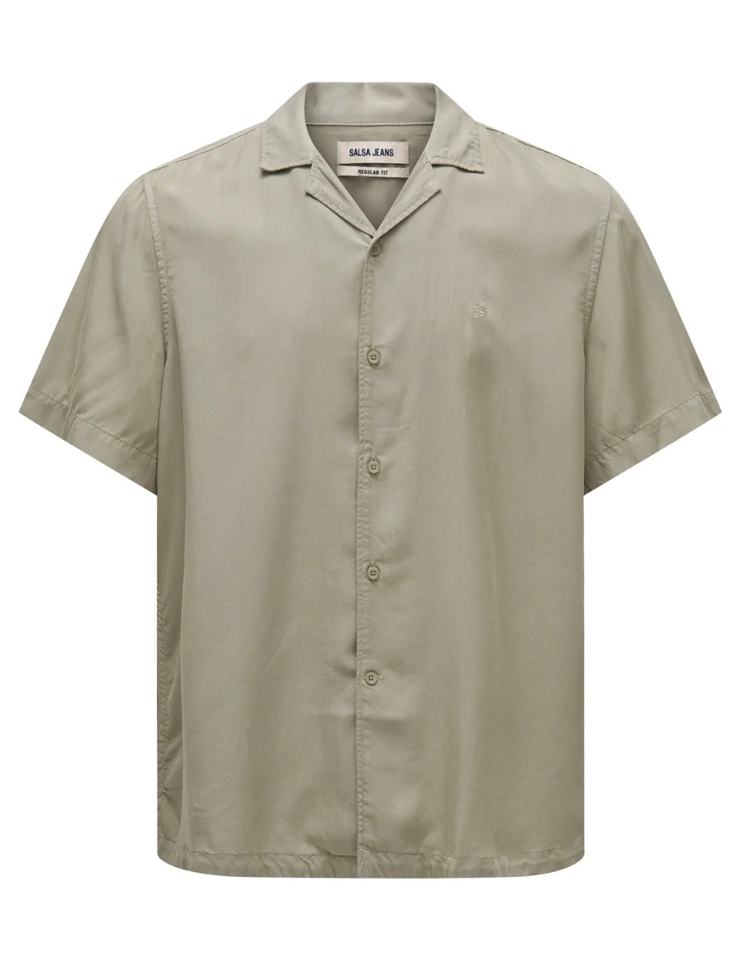 Camisa Salsa Jeans Denim Ligero Verde | Bicos de Fío