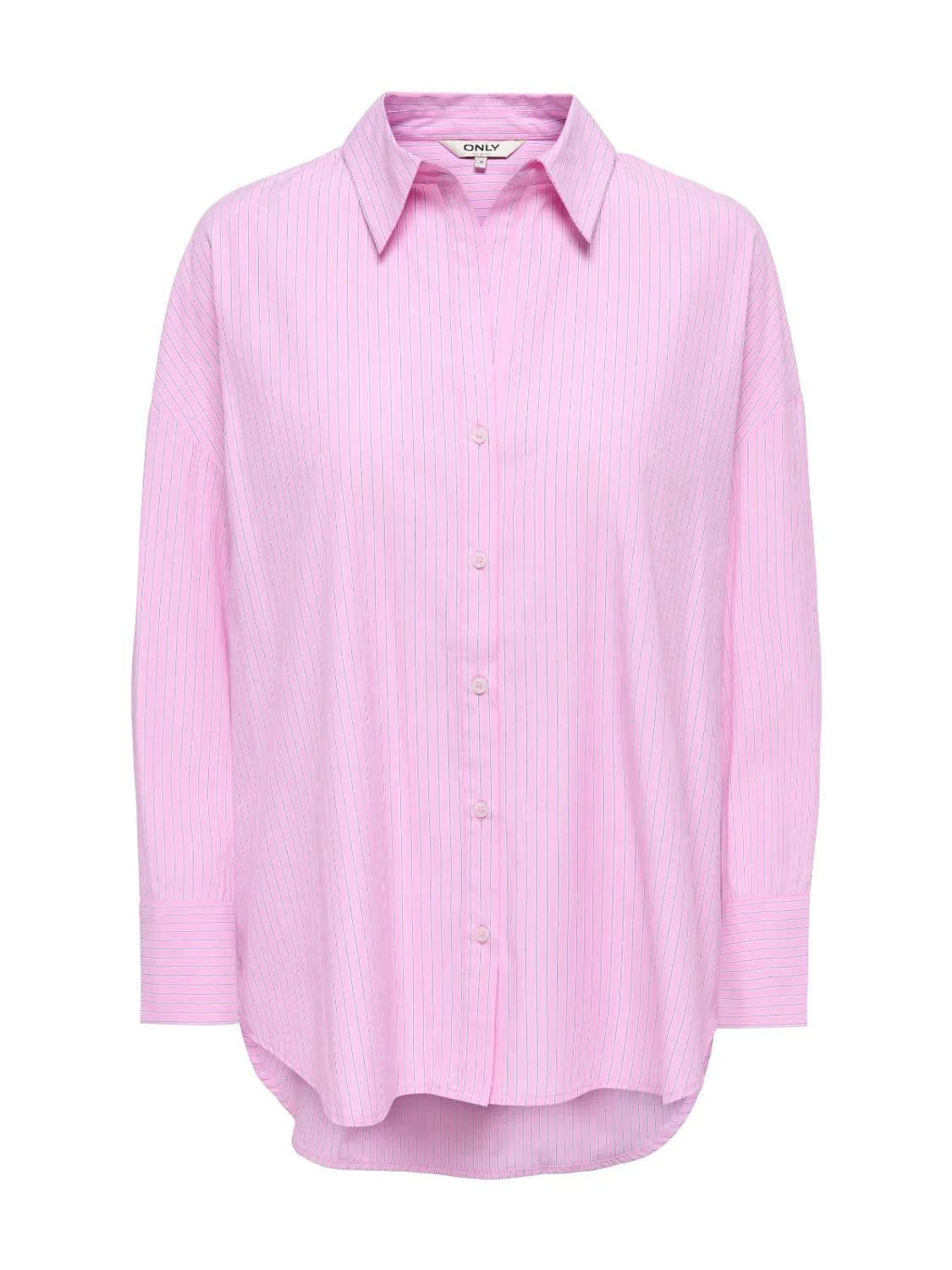 Camisa ONLY Oregon Alva Rayas Lilac Rosa | Bicos de Fío