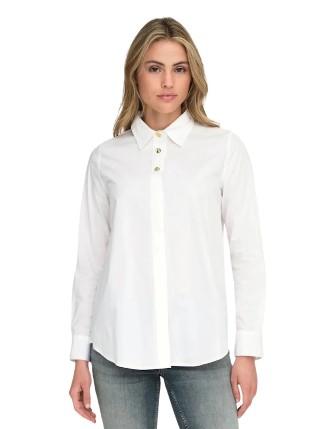 Camisa ONLY Sable Blanco | Bicos de Fío