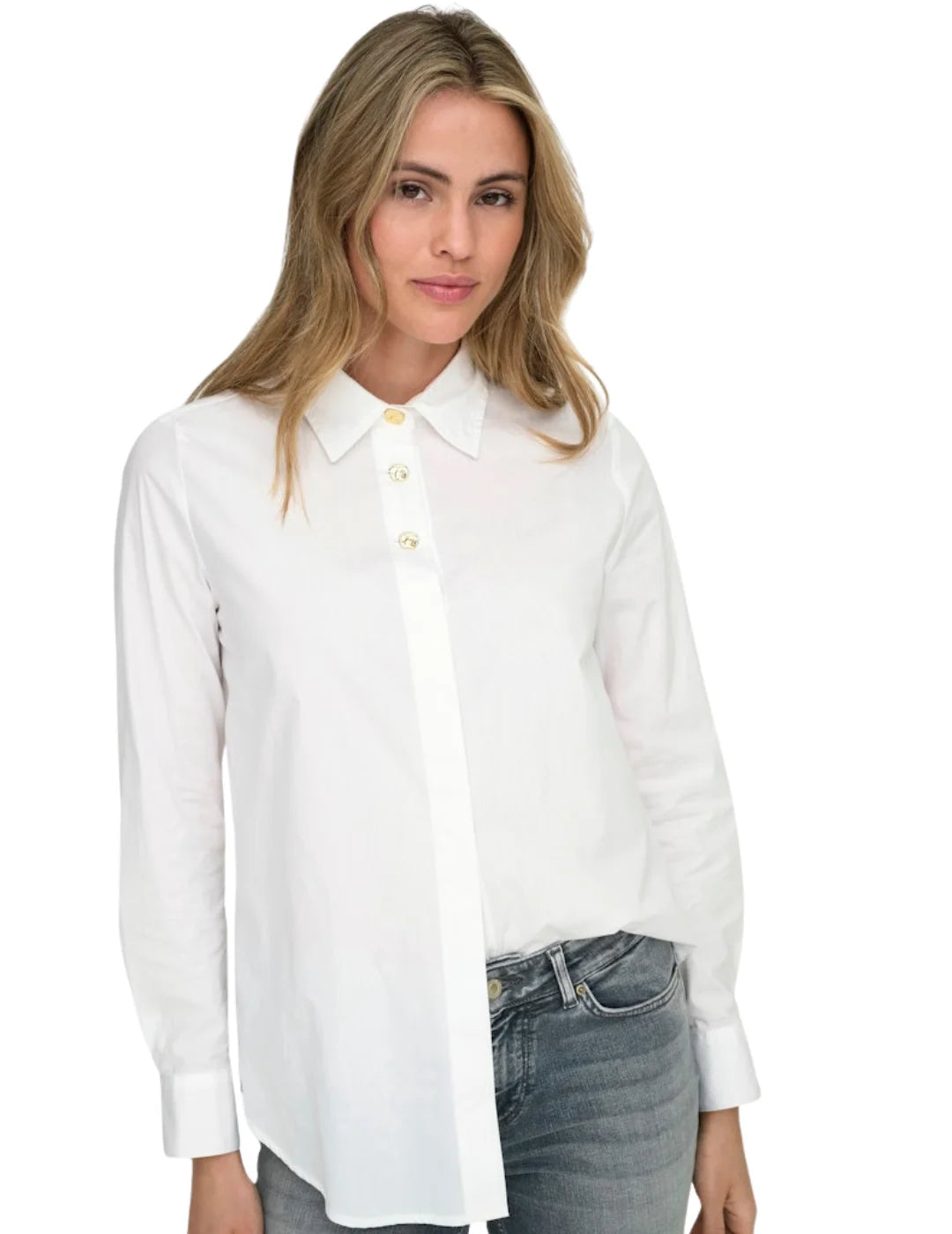 Camisa ONLY Sable Blanco | Bicos de Fío