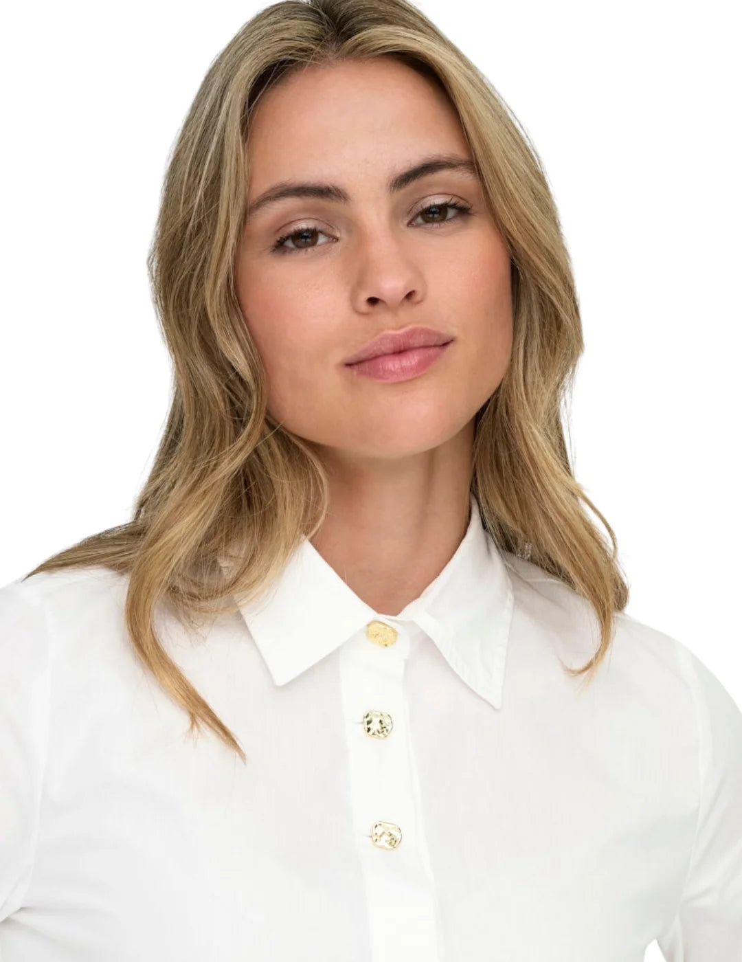 Camisa ONLY Sable Blanco | Bicos de Fío