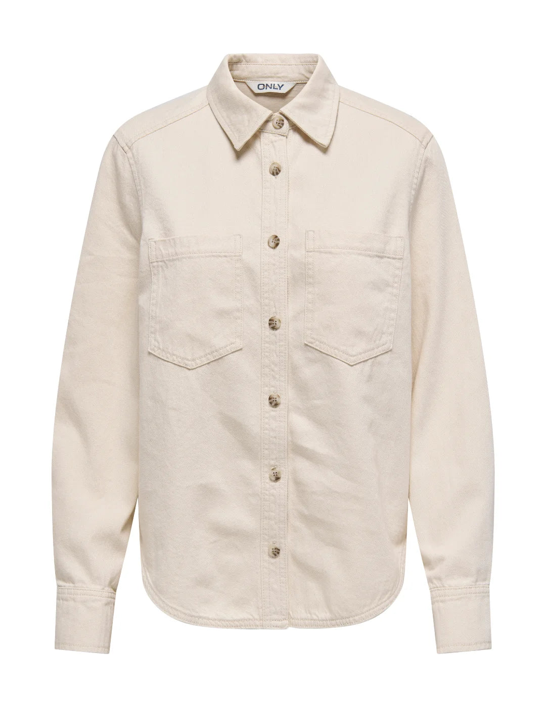 Camisa Vaquera ONLY Silla Beige | Bicos de Fío