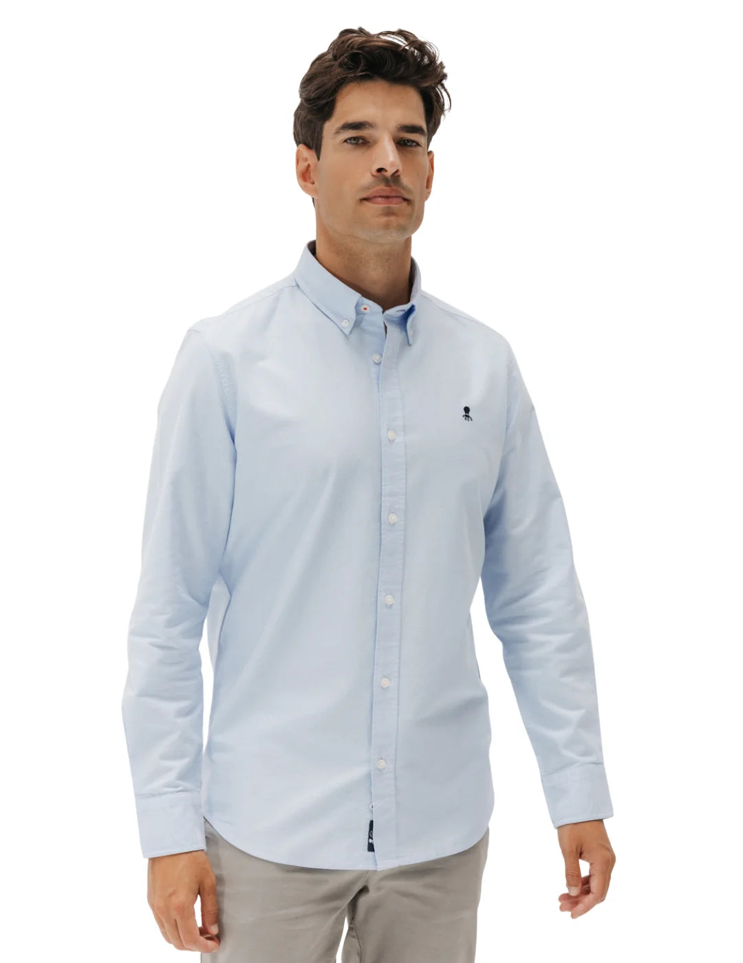 Camisa Oxford Casual El Pulpo Azul | Bicos de Fío