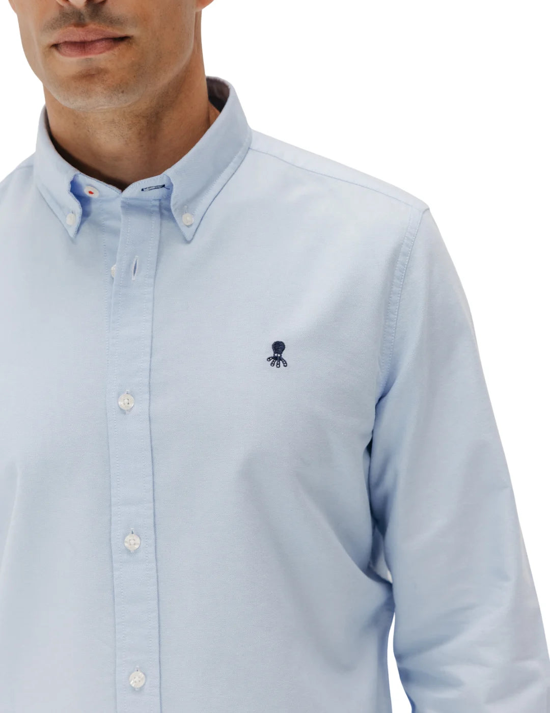 Camisa Oxford Casual El Pulpo Azul | Bicos de Fío