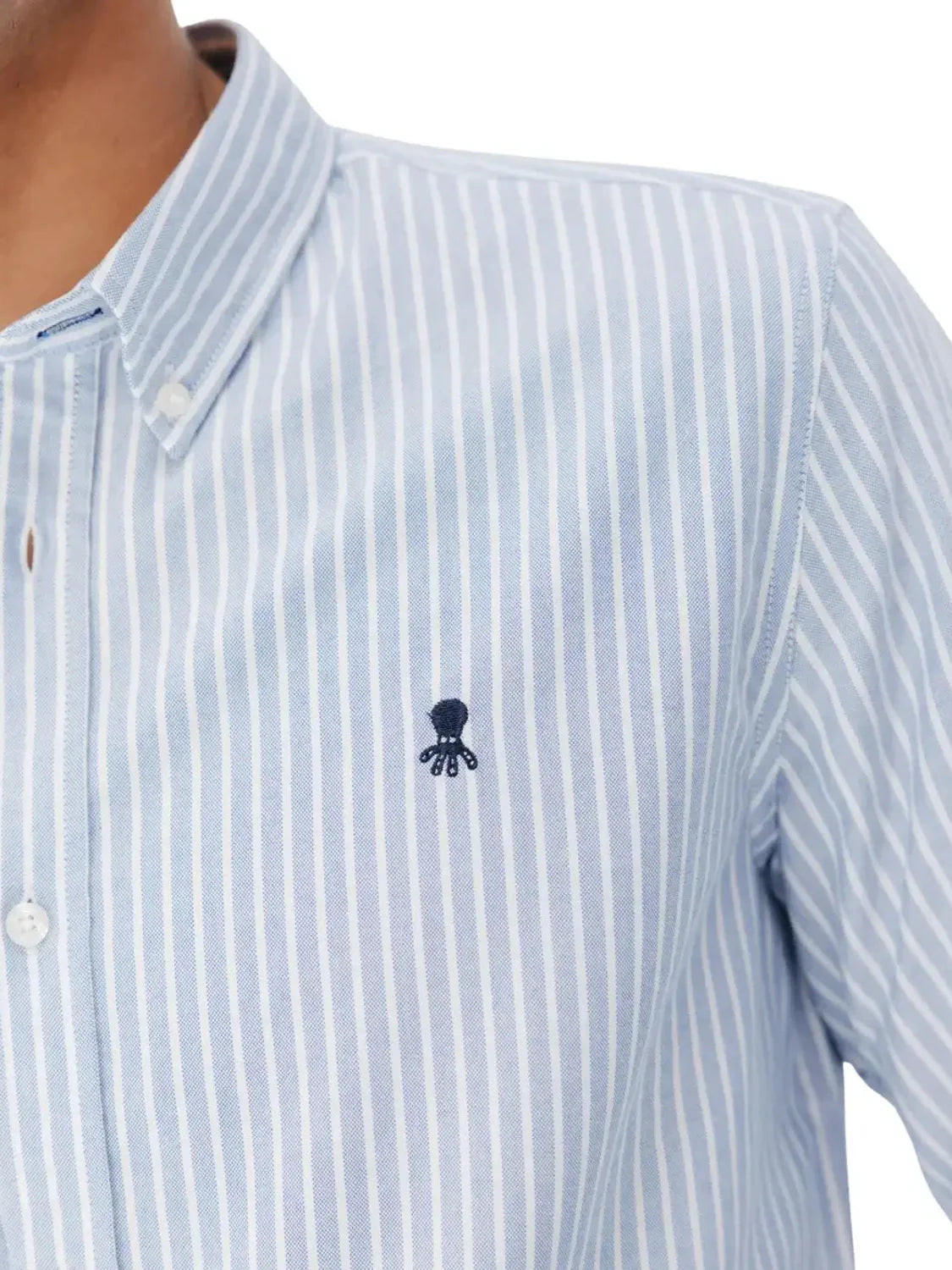 Camisa Oxford El Pulpo Rayas Azul | Bicos de Fío