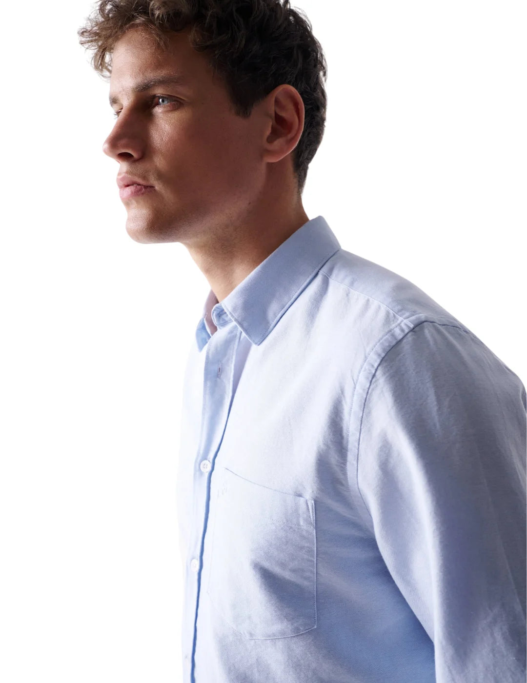 Camisa Oxford Salsa Jeans Azul | Bicos de Fío