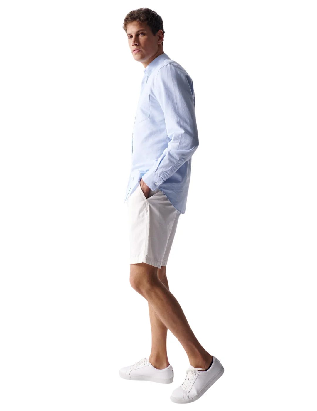 Camisa Oxford Salsa Jeans Azul | Bicos de Fío