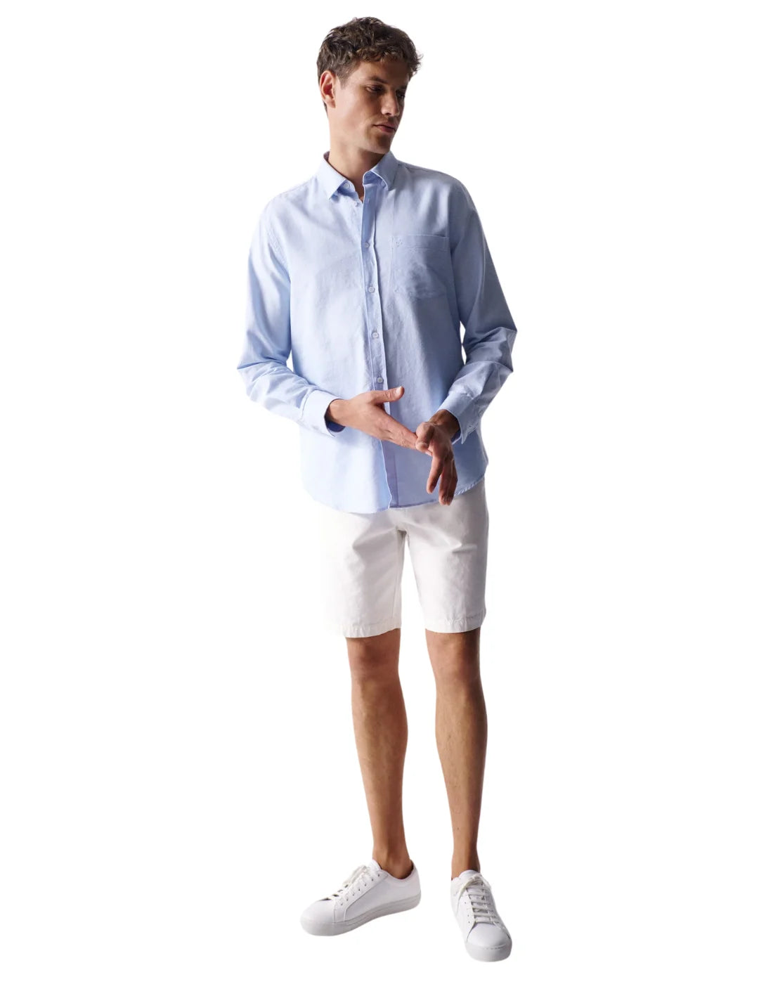 Camisa Oxford Salsa Jeans Azul | Bicos de Fío