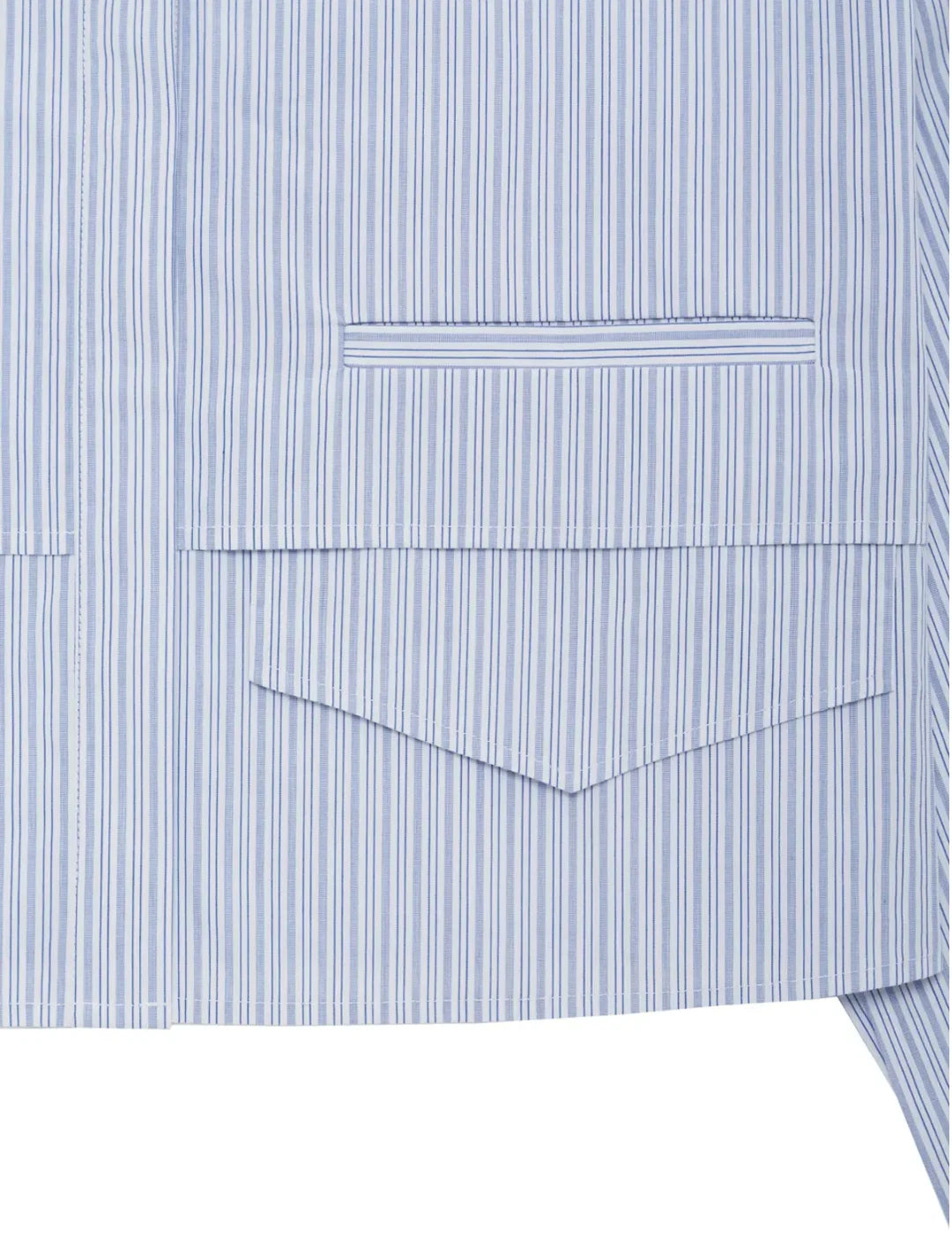 Camisa Popelin Cropped BALMOHK Azul | Bicos de Fío