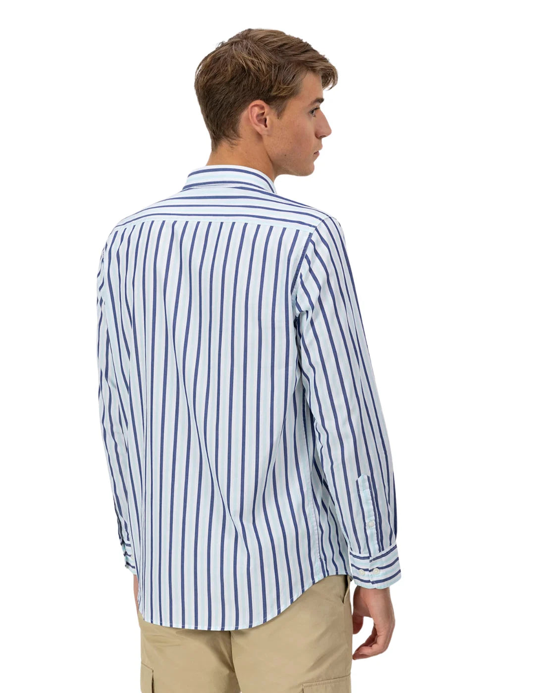 Camisa Popelin El Pulpo Rayas Azul | Bicos de Fío
