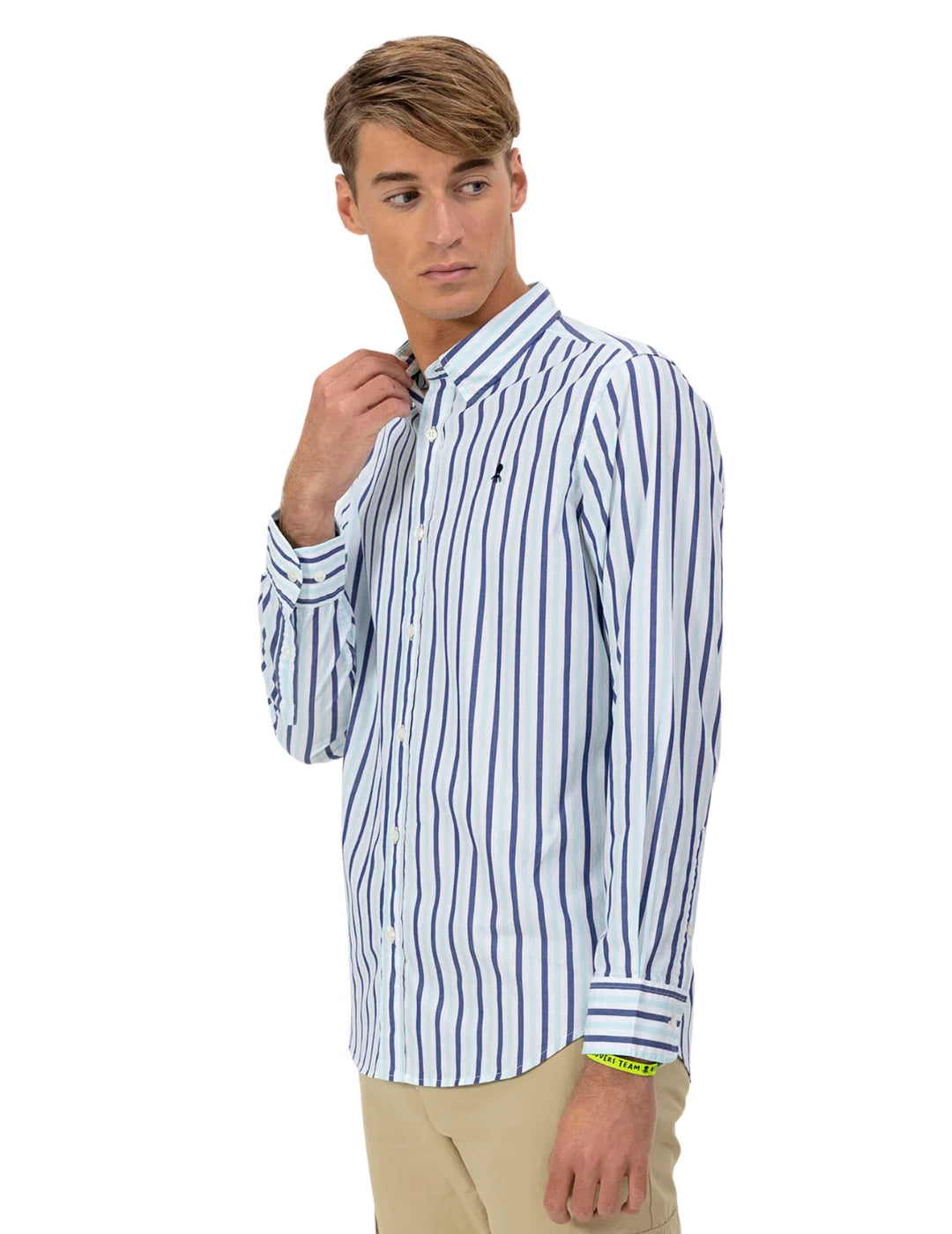 Camisa Popelin El Pulpo Rayas Azul | Bicos de Fío