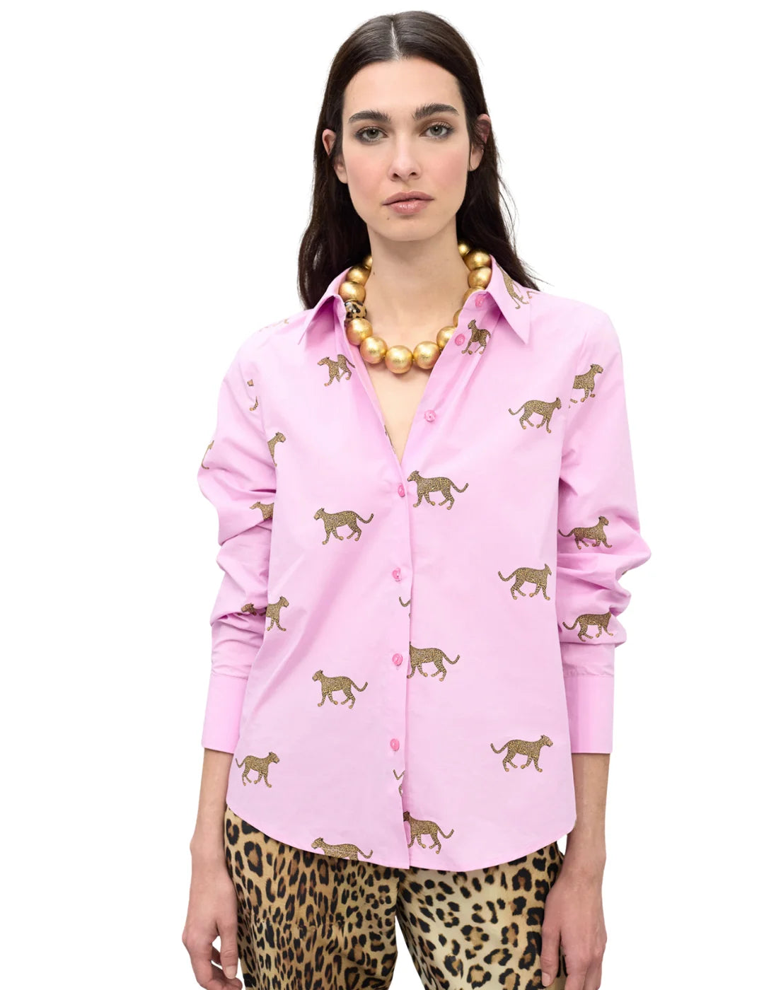 Camisa Popelín Lola Casademunt Rosa | Bicos de Fío