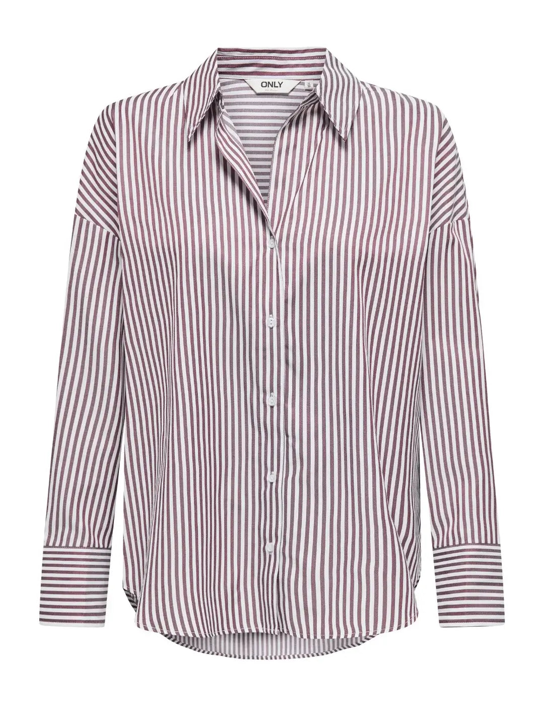 Camisa Rayas ONLY Oregon Granate | Bicos de Fío