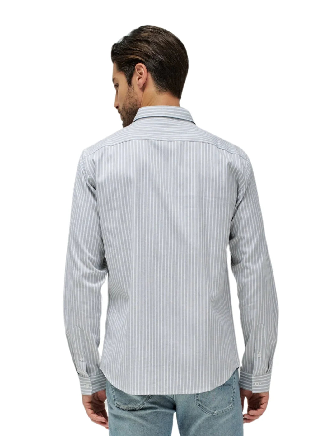 Camisa Rayas Salsa Jeans Gris | Bicos de Fío