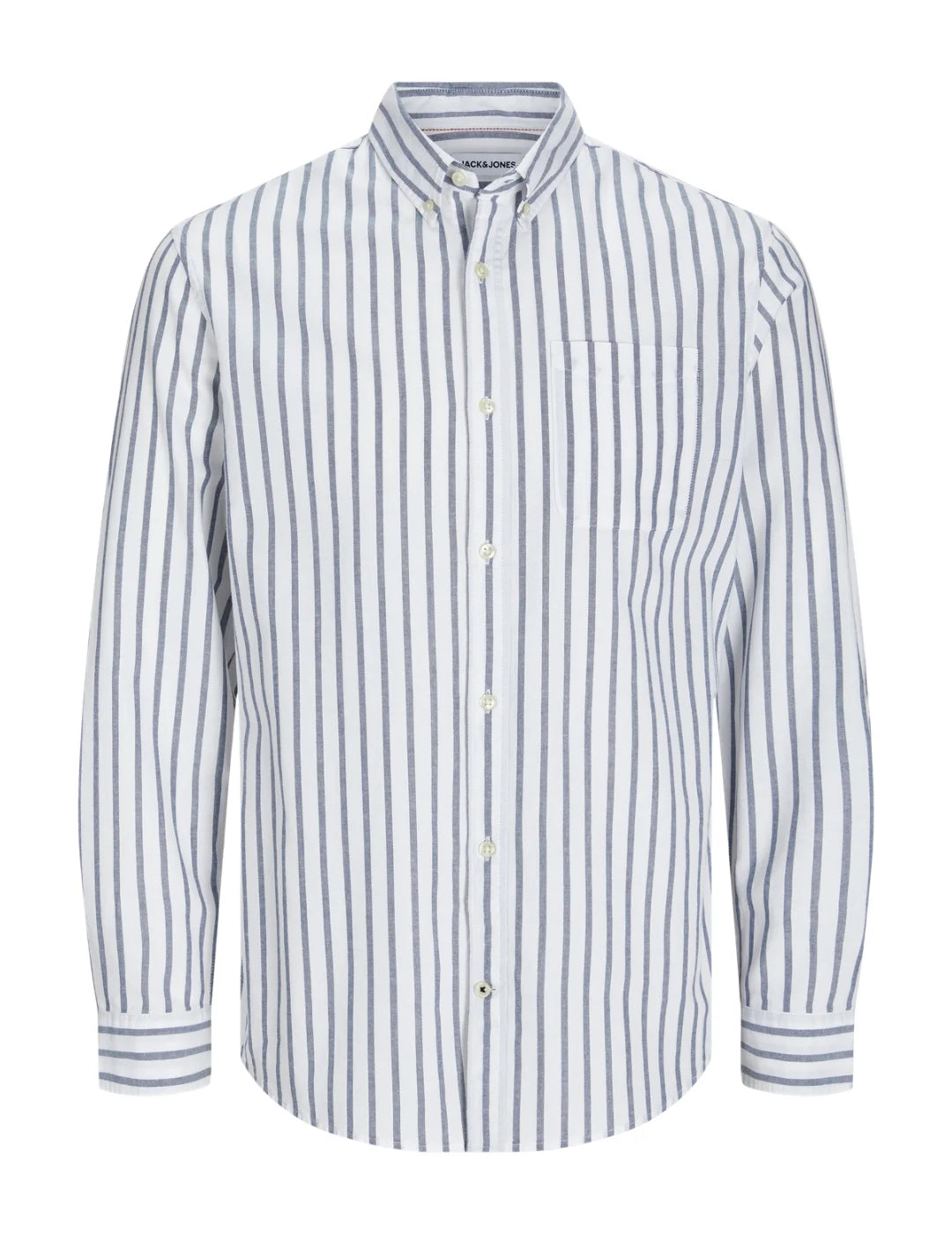 Camisa Manga Larga Jack & Jones Rayas Azul | Bicos de Fío
