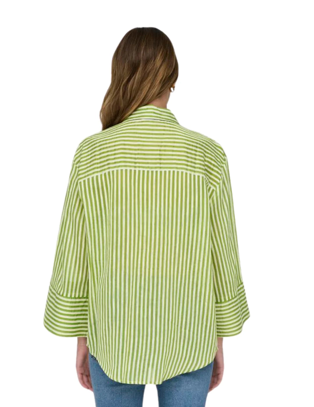 Camisa Rayas JDY Martina Verde | Bicos de Fío