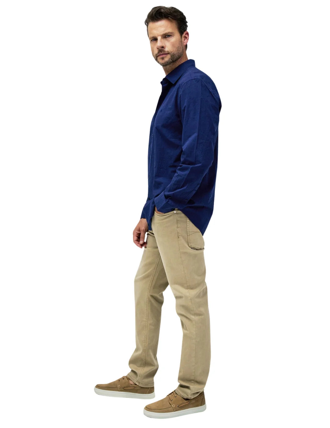 Camisa Regular Fit Salsa Jeans Azul | Bicos de Fío