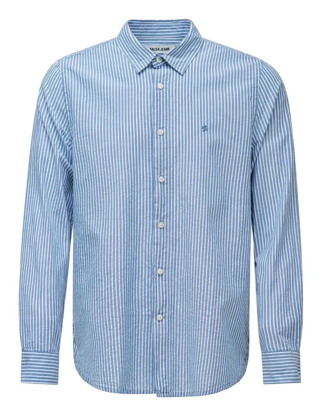 Camisa Rayas Seersucker Salsa Jeans Azul | Bicos de Fío