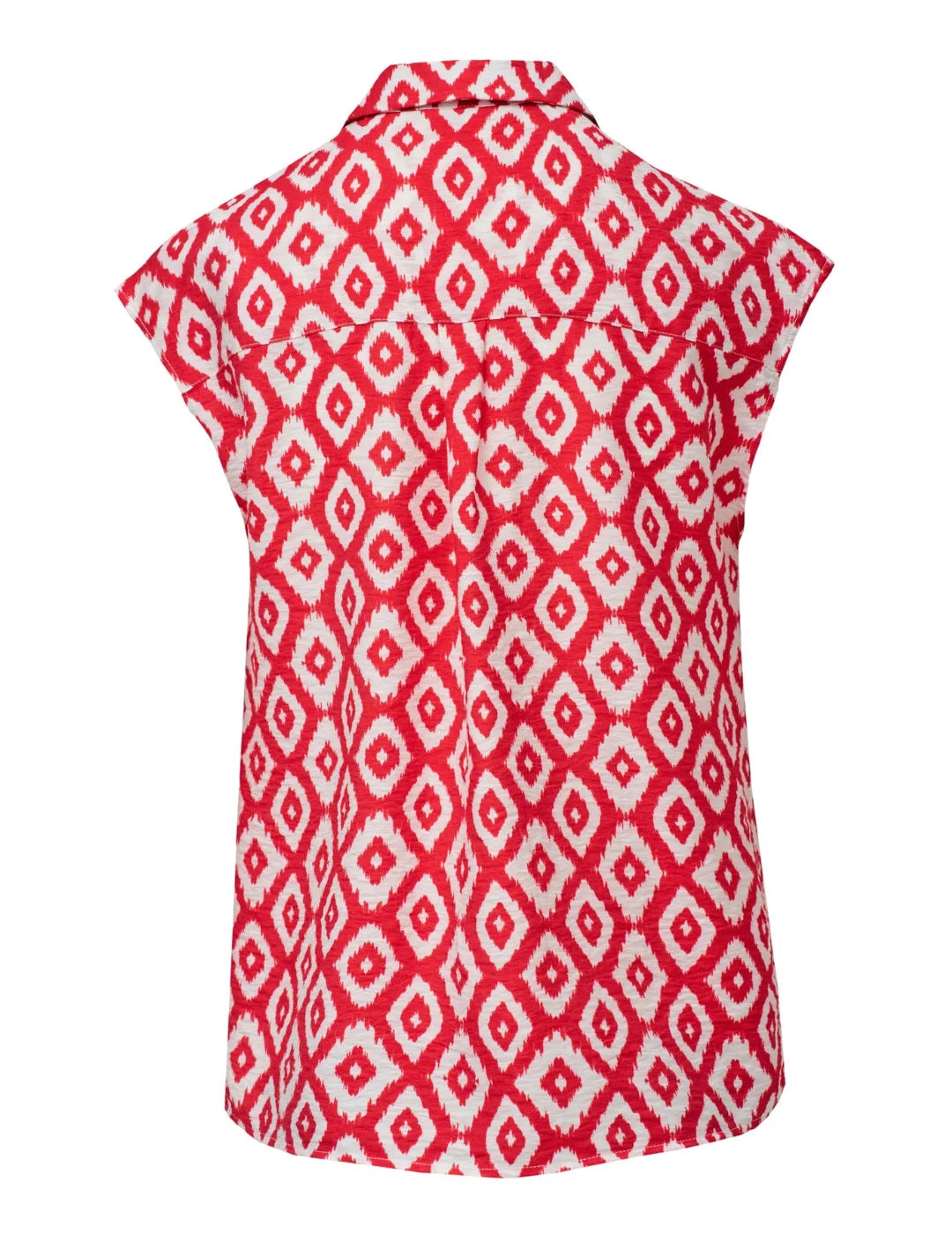 Camisa Textura Rombos Salsa Jeans Rojo | Bicos de Fío