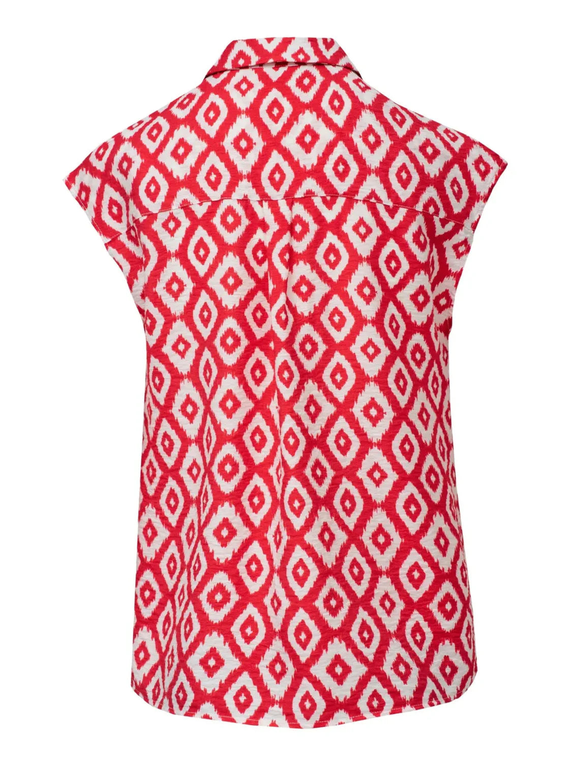 Camisa Textura Rombos Salsa Jeans Rojo | Bicos de Fío