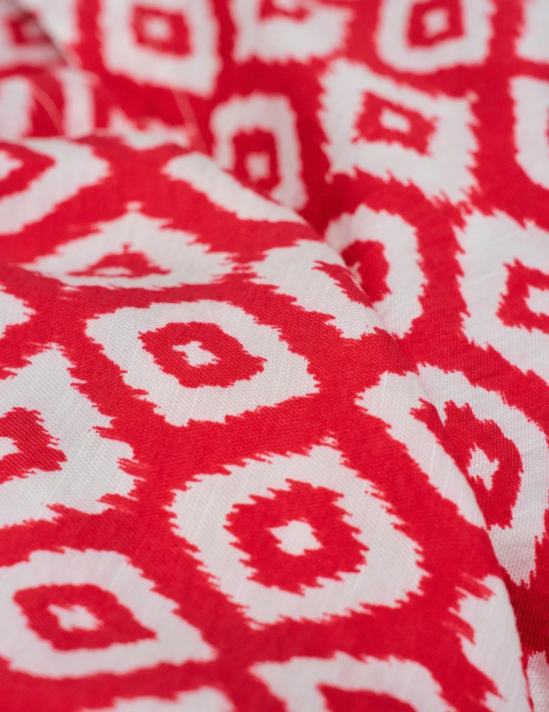 Camisa Textura Rombos Salsa Jeans Rojo | Bicos de Fío