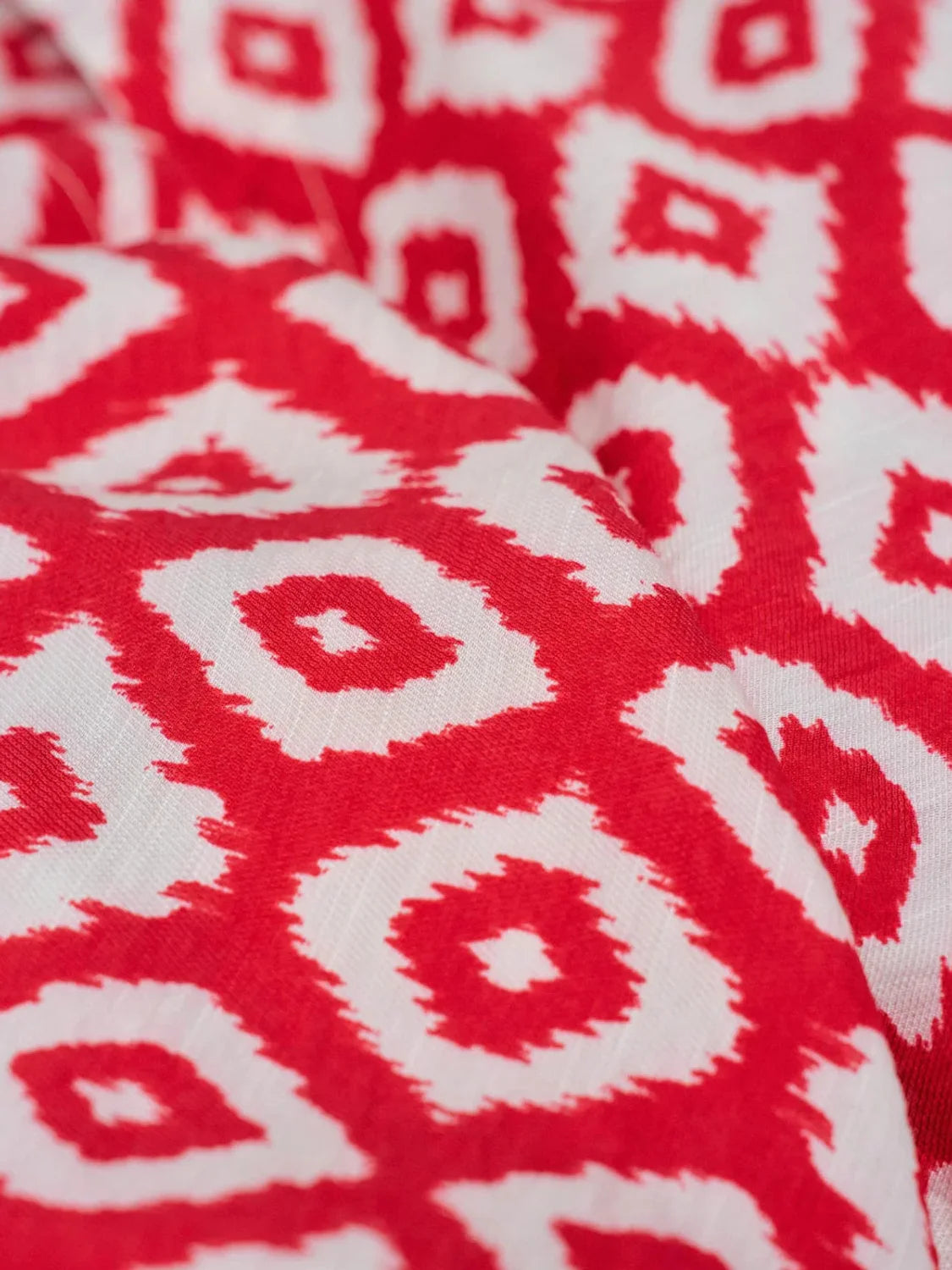 Camisa Textura Rombos Salsa Jeans Rojo | Bicos de Fío