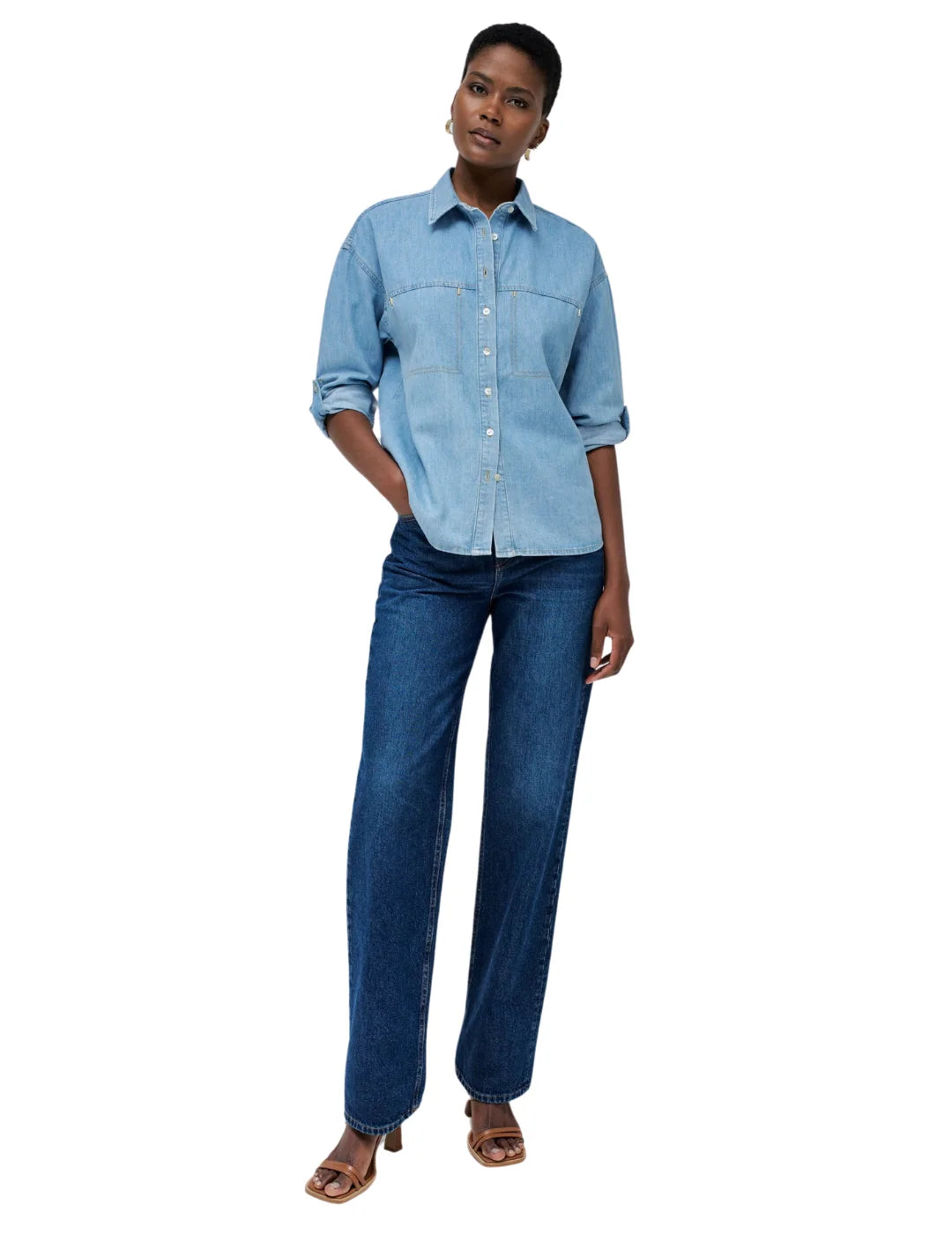 Camisa Vaquera Lightdenim Salsa Jeans Azul | Bicos de Fío