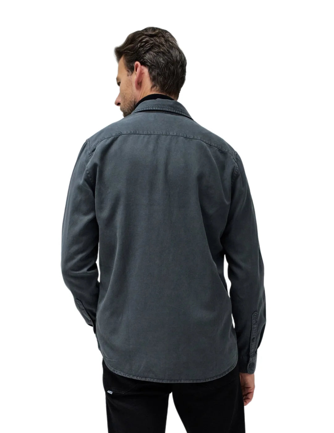 Camisa Vaquera Regular Fit Salsa Jeans Gris Oscuro | Bicos de Fío