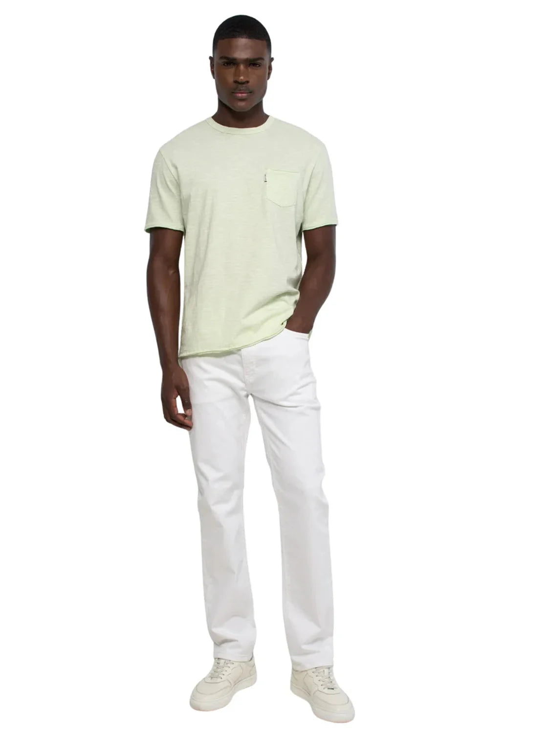 Camiseta Salsa Jeans Bolsillo Verde Lima | Bicos de Fío