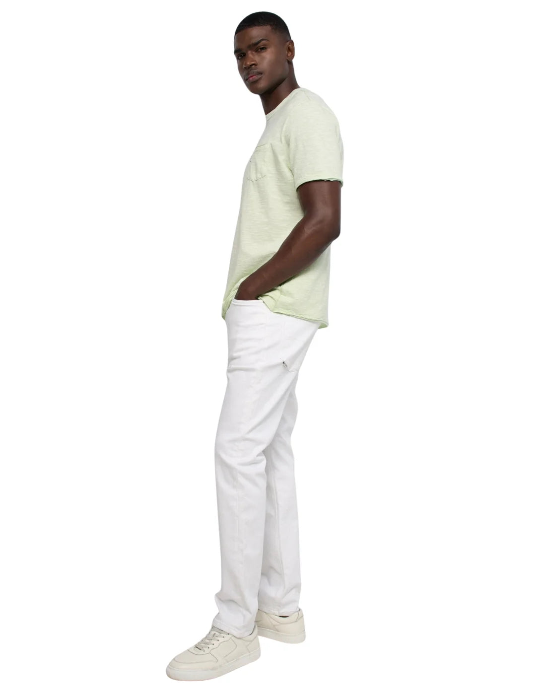 Camiseta Salsa Jeans Bolsillo Verde Lima | Bicos de Fío