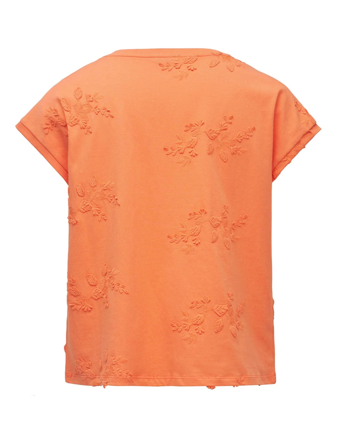 Camiseta Salsa Jeans Flower 3D Naranja | Bicos de Fío