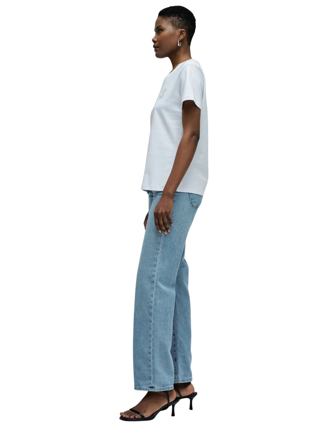 Camiseta Salsa Jeans Branding Brillo Blanco | Bicos de Fío