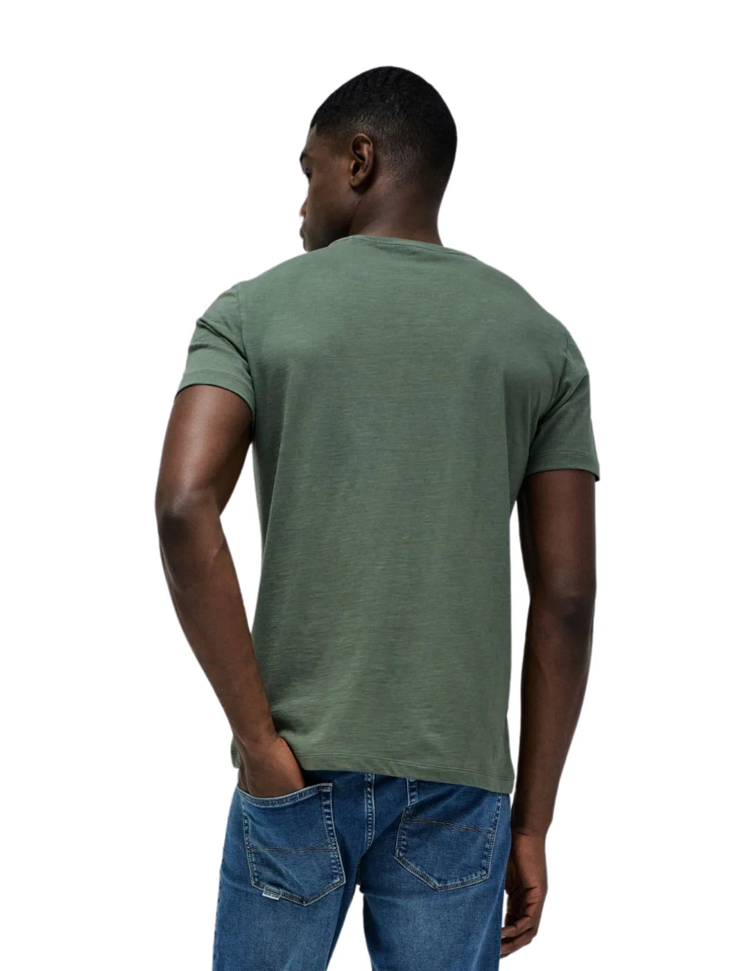 Camiseta Branding Washed Salsa Jeans Verde | Bicos de Fío