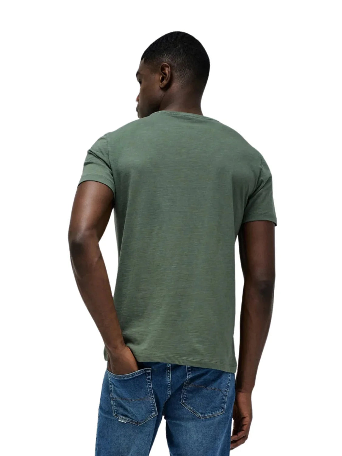 Camiseta Branding Washed Salsa Jeans Verde | Bicos de Fío