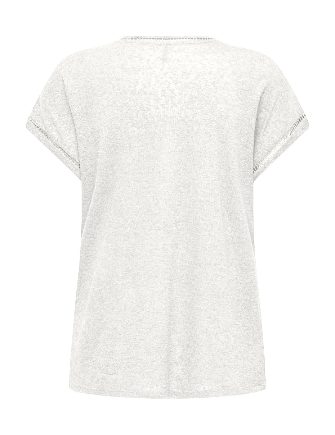 Camiseta Cuello Pico ONLY Penny Blanco | Bicos de Fío