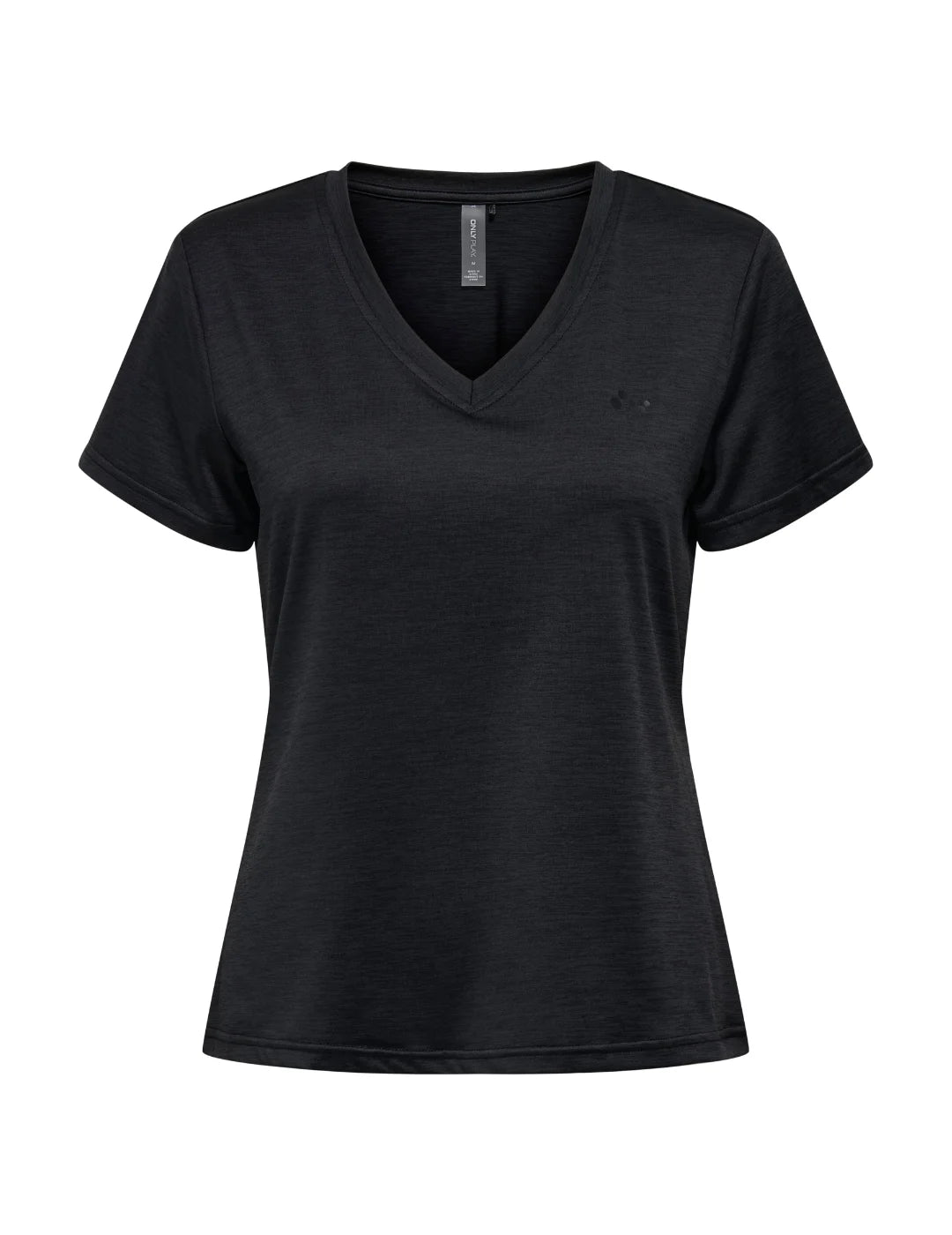 Camiseta Cuello Pico ONLY PLAY Core Negro | Bicos de Fío