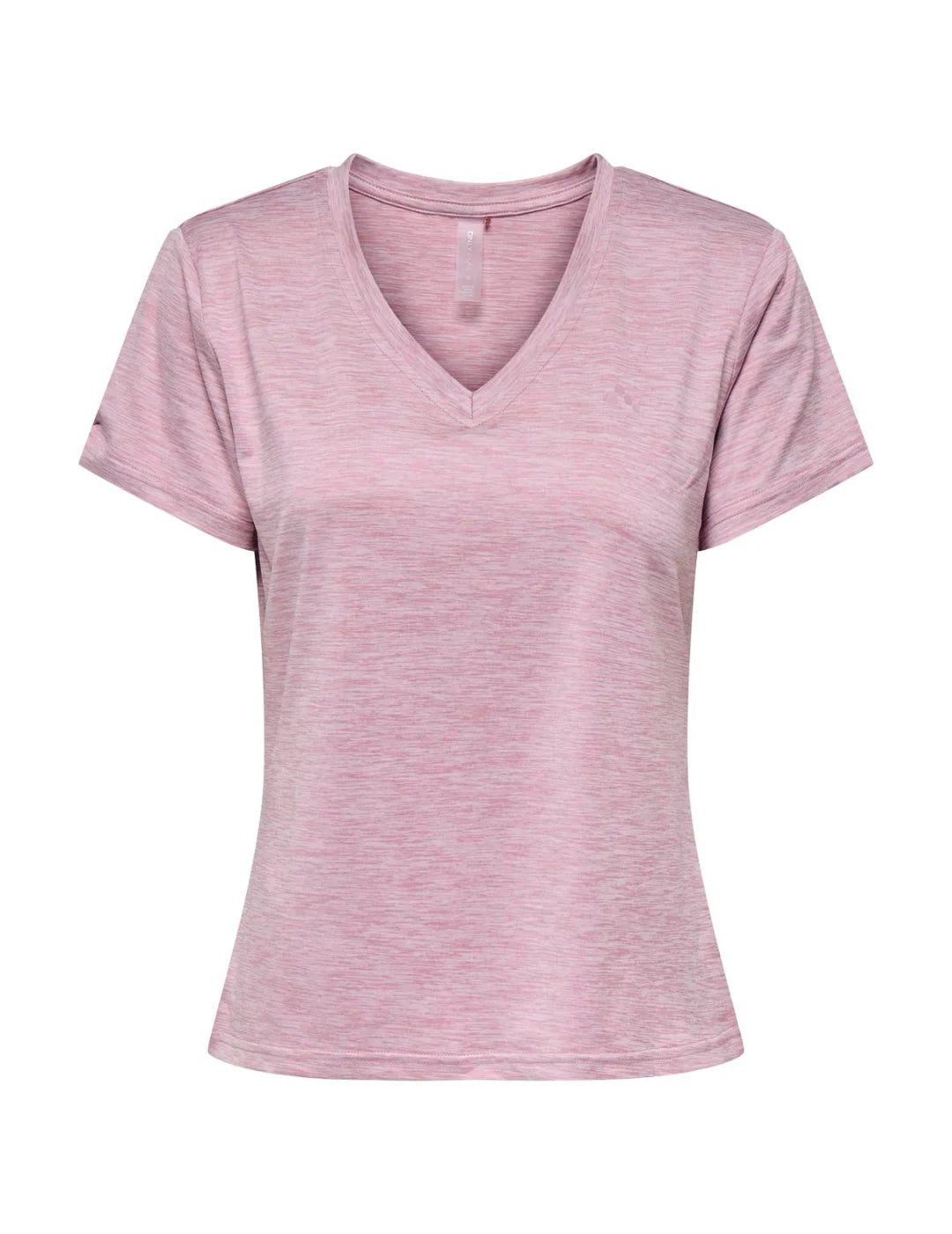 Camiseta Cuello Pico ONLY PLAY Core Rosa | Bicos de Fío