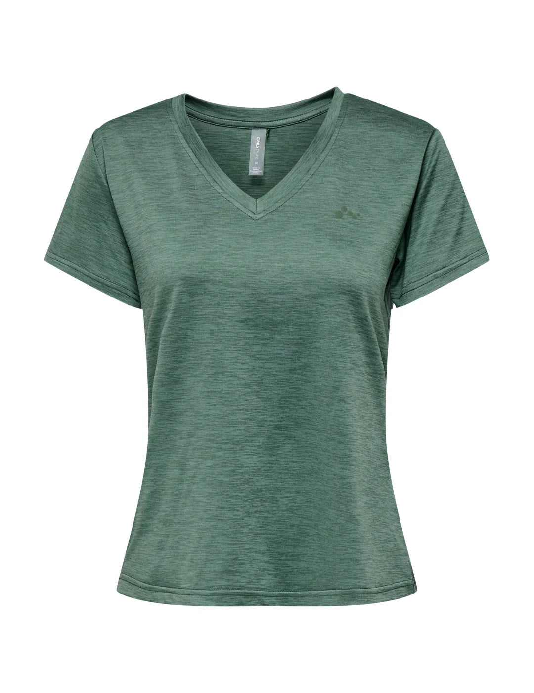 Camiseta Cuello Pico ONLY PLAY Core Verde | Bicos de Fío