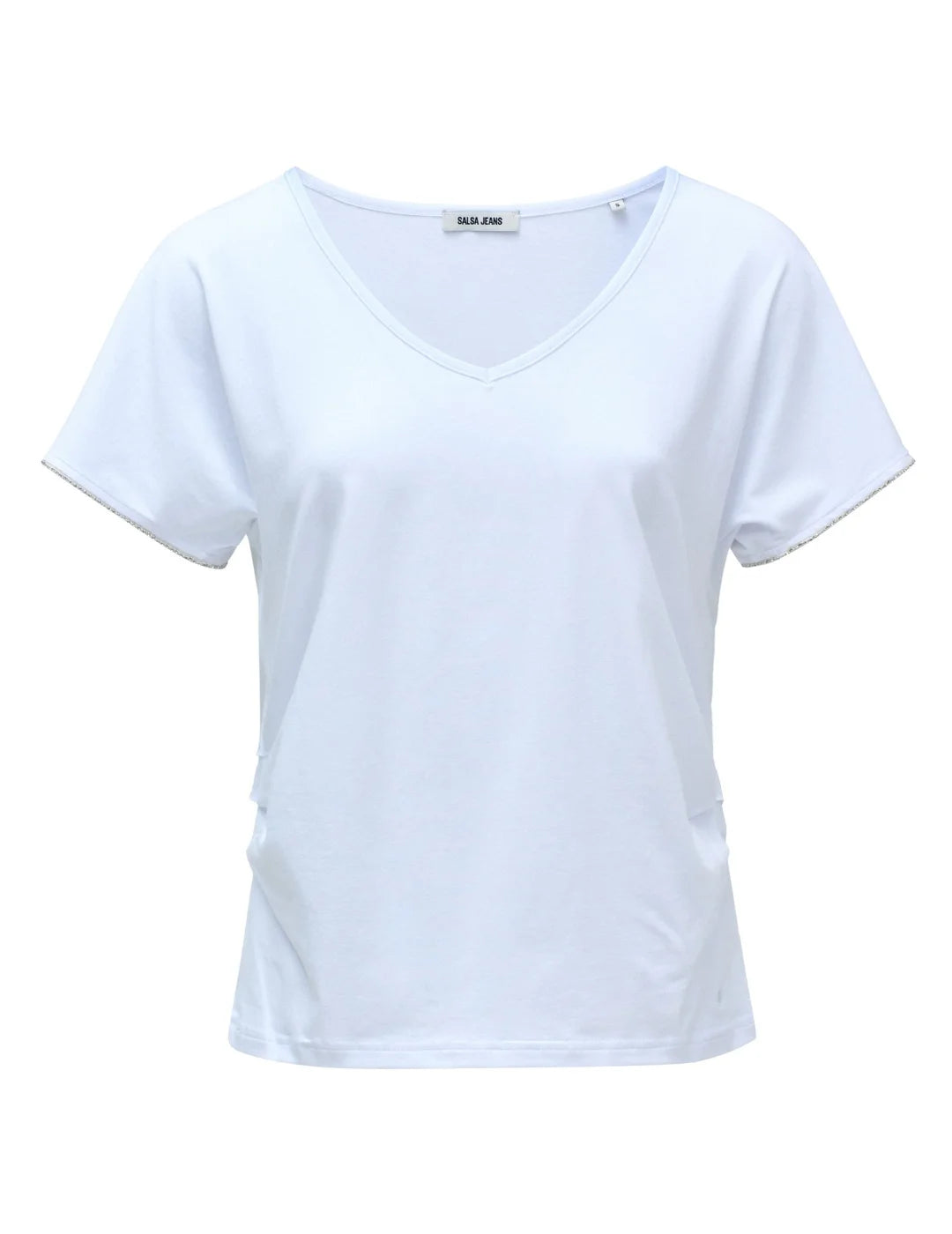 Camiseta Básica Pico Salsa Jeans Blanco | Bicos de Fío
