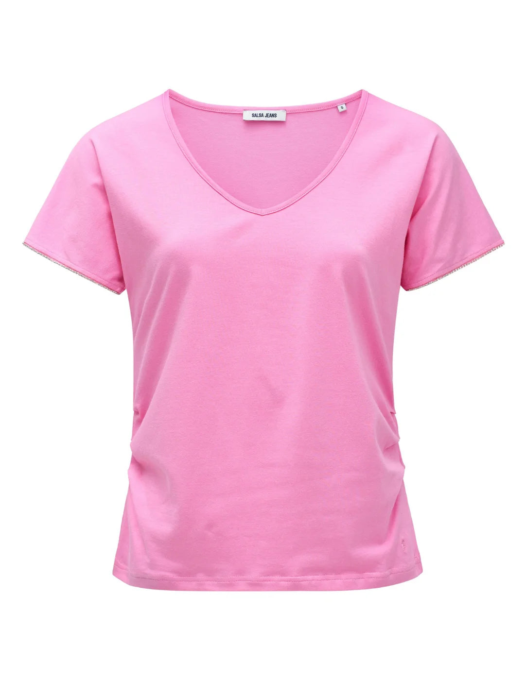 Camiseta Básica Pico Salsa Jeans Rosa | Bicos de Fío