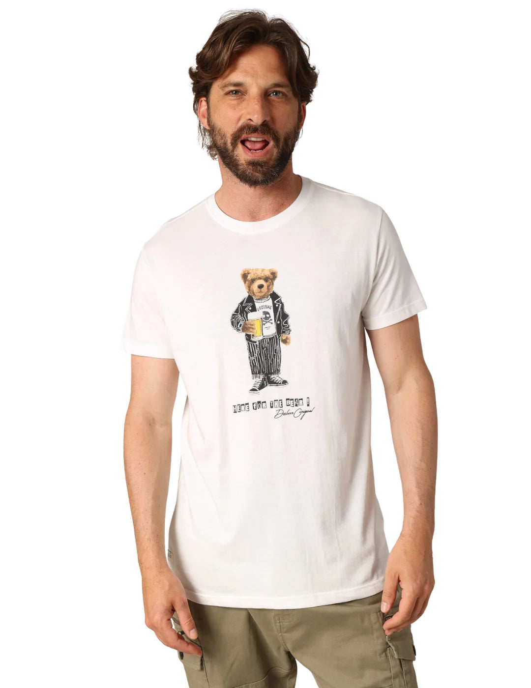 Camiseta DEELUXE Bebear Blanco | Bicos de Fío