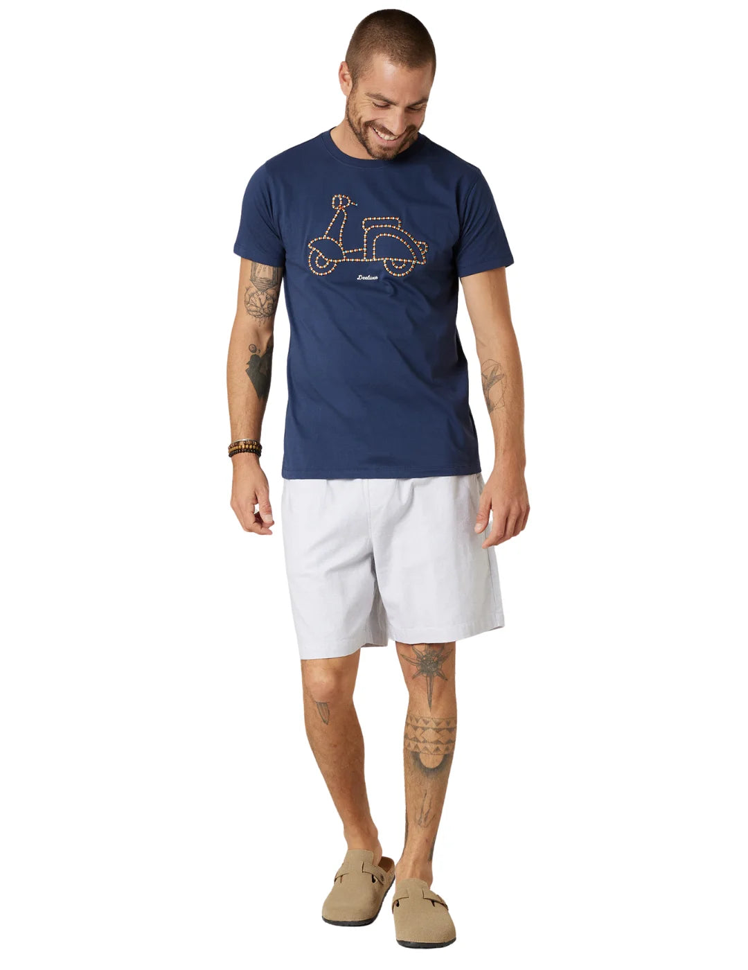 Camiseta DEELUXE Motoreta Azul Marino| Bicos de Fío