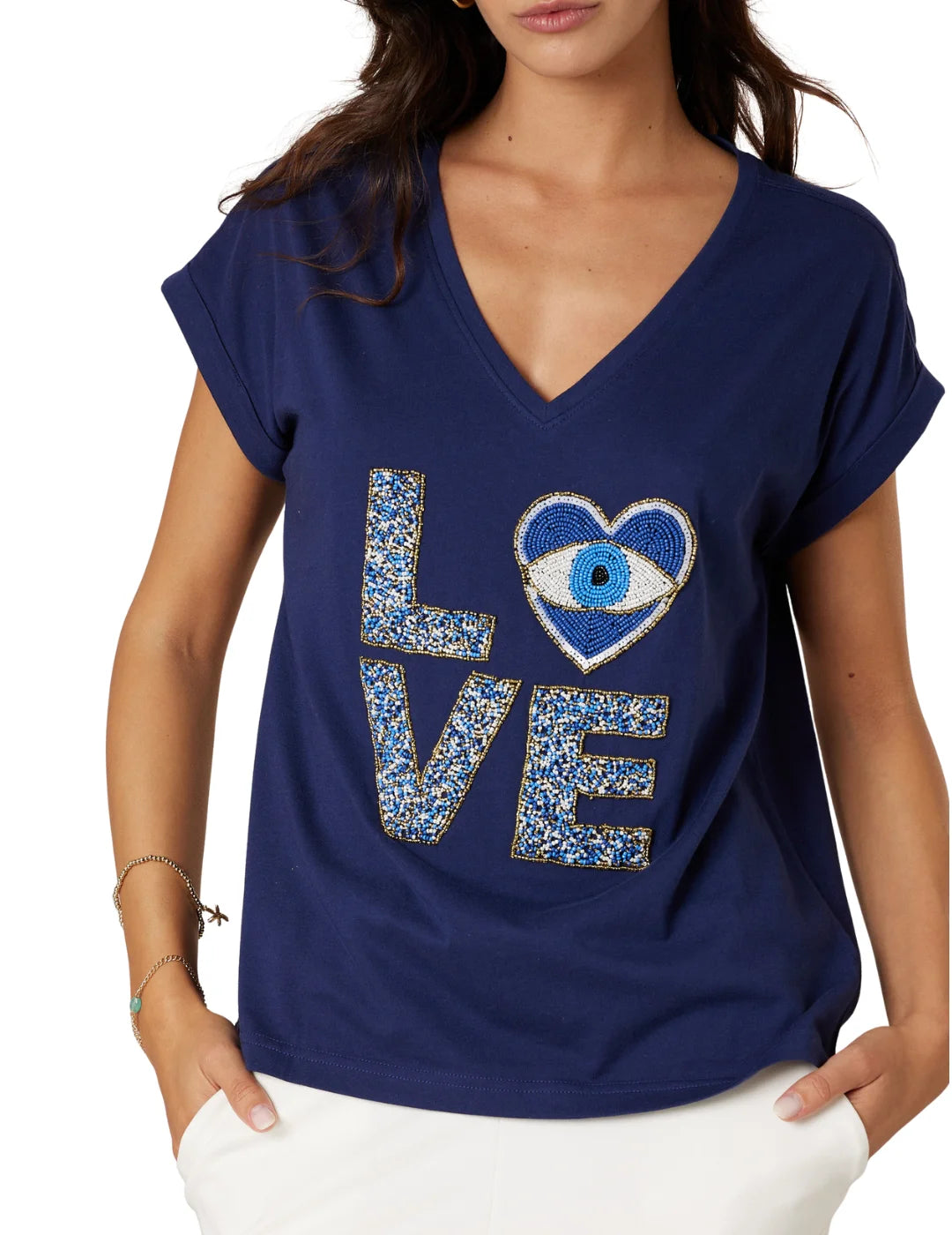 Camiseta DEELUXE Mykolove Azul Marino | Bicos de Fío