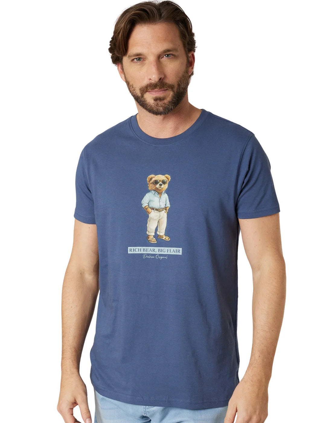 Camiseta DEELUXE Richbear Azul Indigo | Bicos de Fío