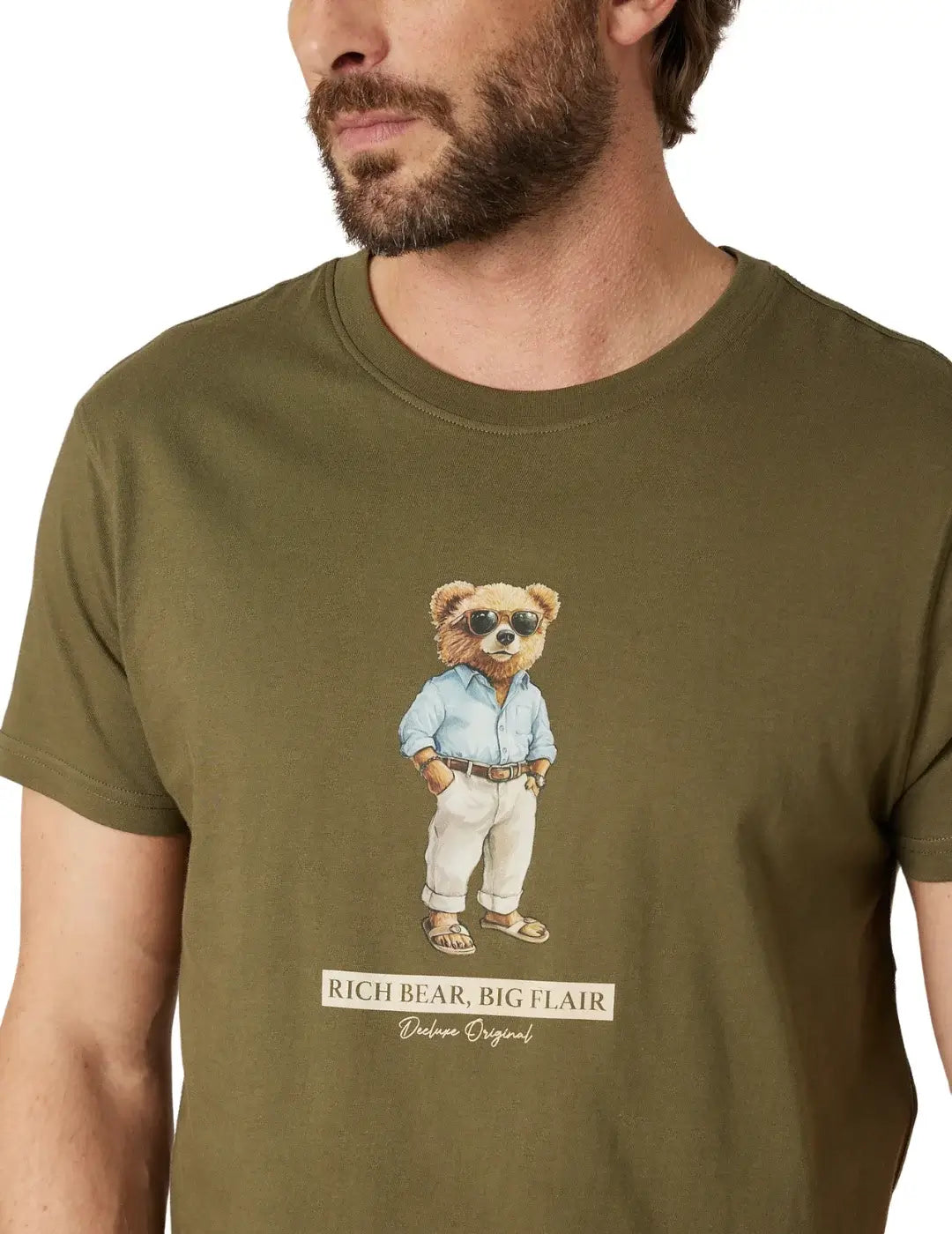 Camiseta DEELUXE Richbear Khaki | Bicos de Fío