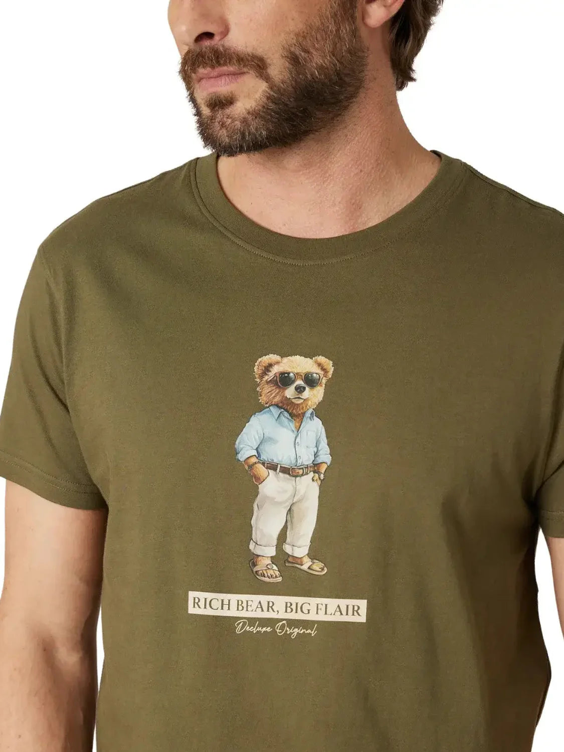 Camiseta DEELUXE Richbear Khaki | Bicos de Fío