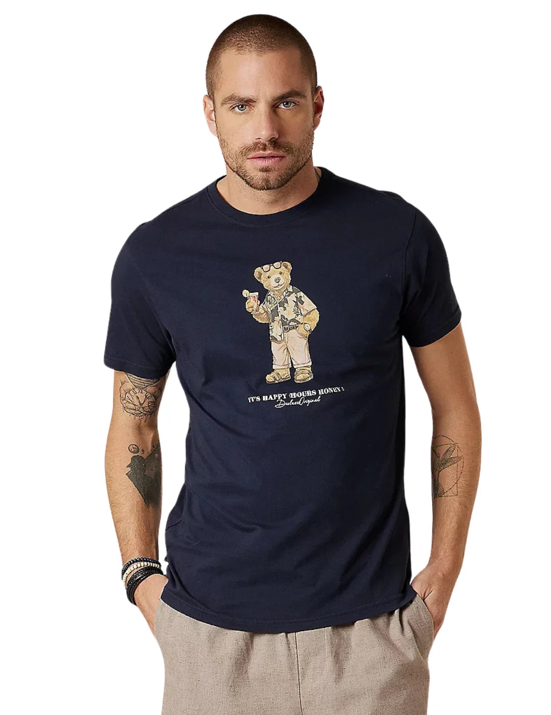 Camiseta DEELUXE Sunbear Azul Marino | Bicos de Fío