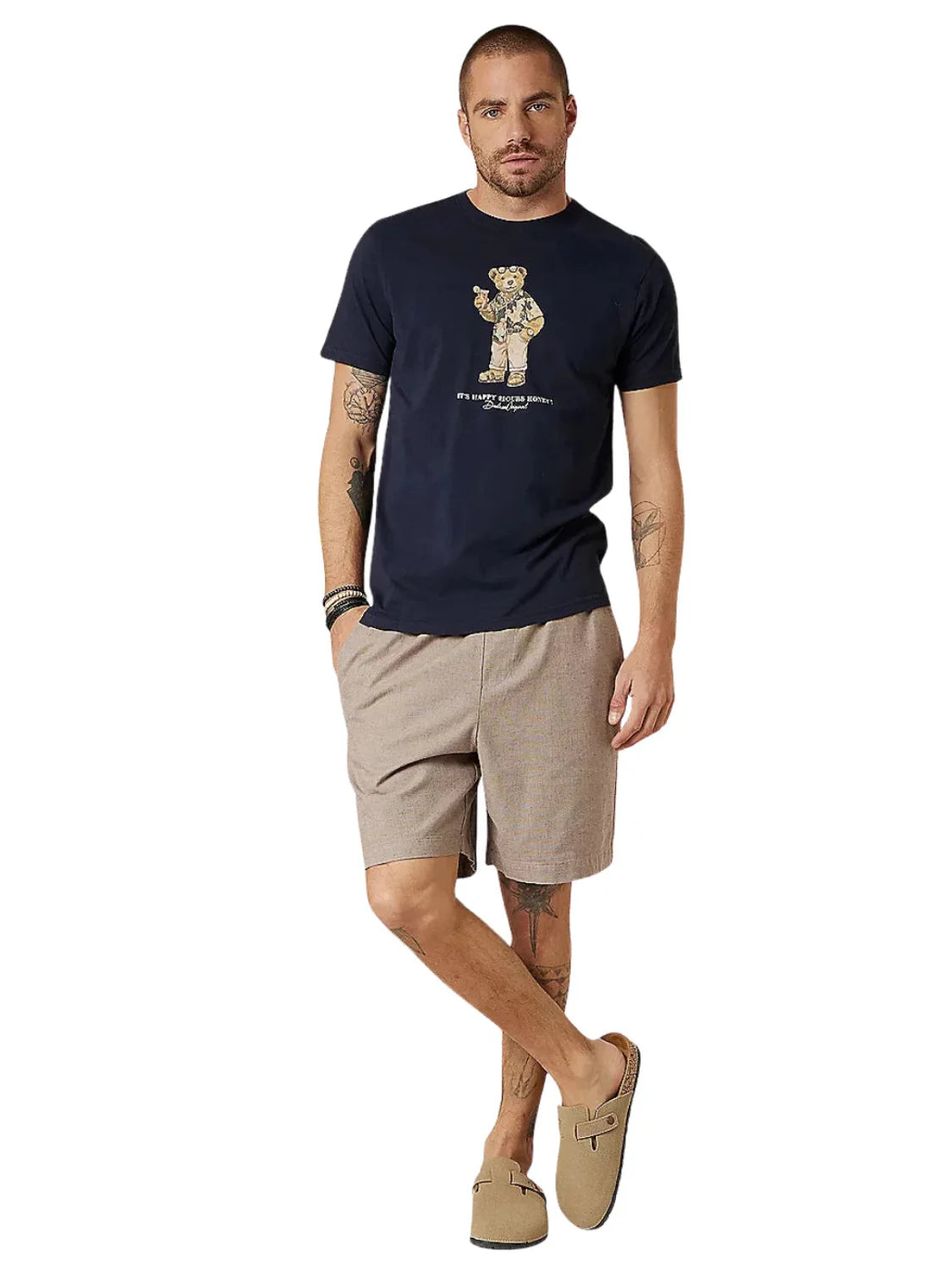 Camiseta DEELUXE Sunbear Azul Marino | Bicos de Fío