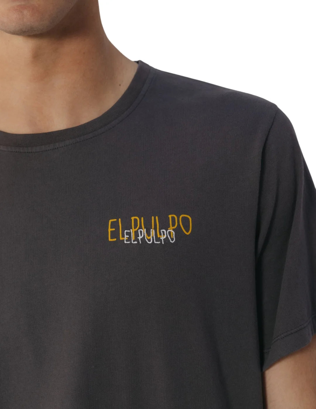 Camiseta El Pulpo Logo Tejido Antracita | Bicos de Fío