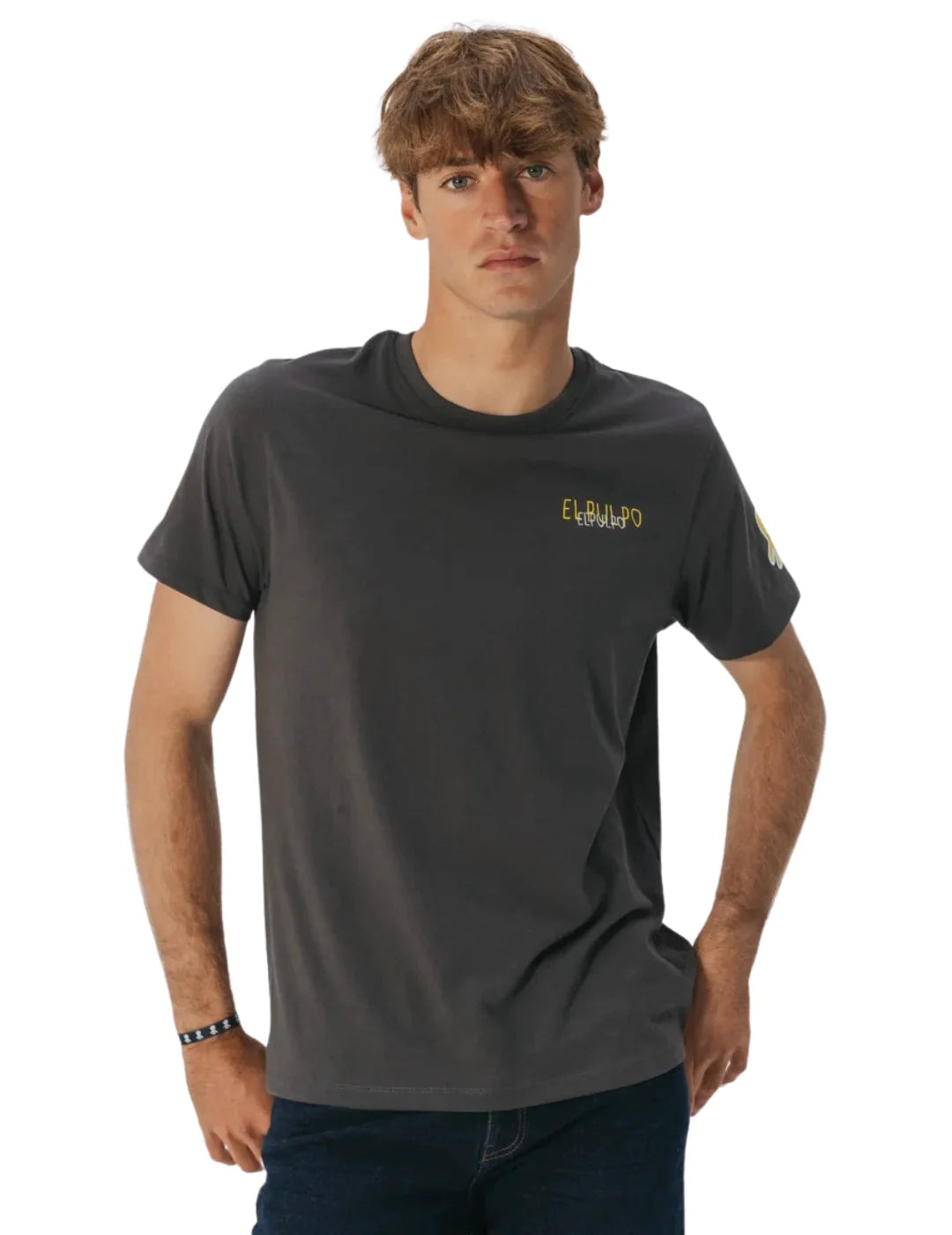Camiseta El Pulpo Triple Logo Desgastado Antracita | Bicos de Fío